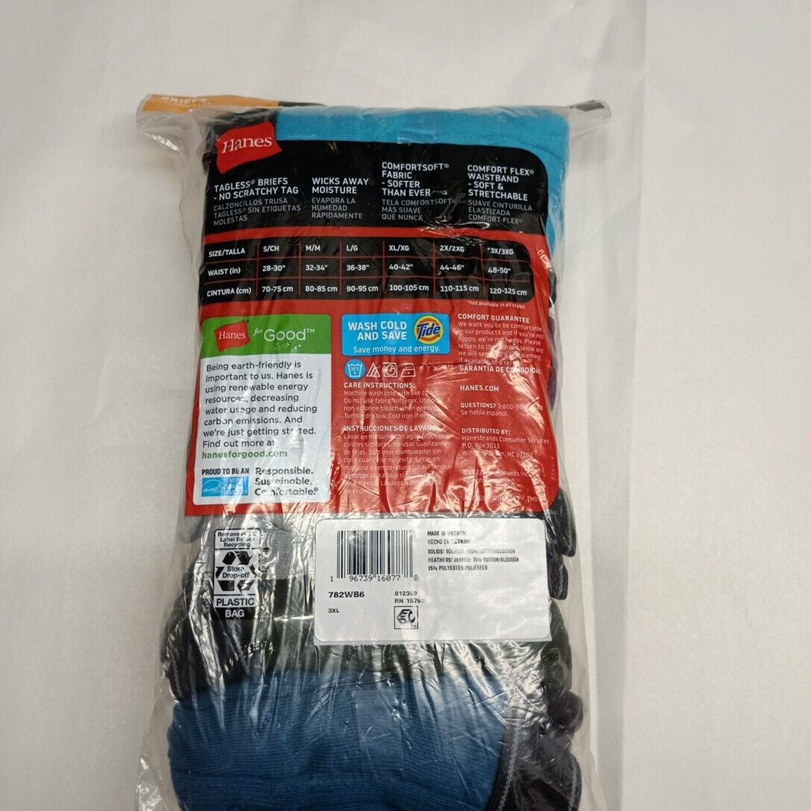 Hanes Hanes Men's Underwear Briefs 6-Pack Mid-Rise Size 3XL Size 46 - 4 Thumbnail
