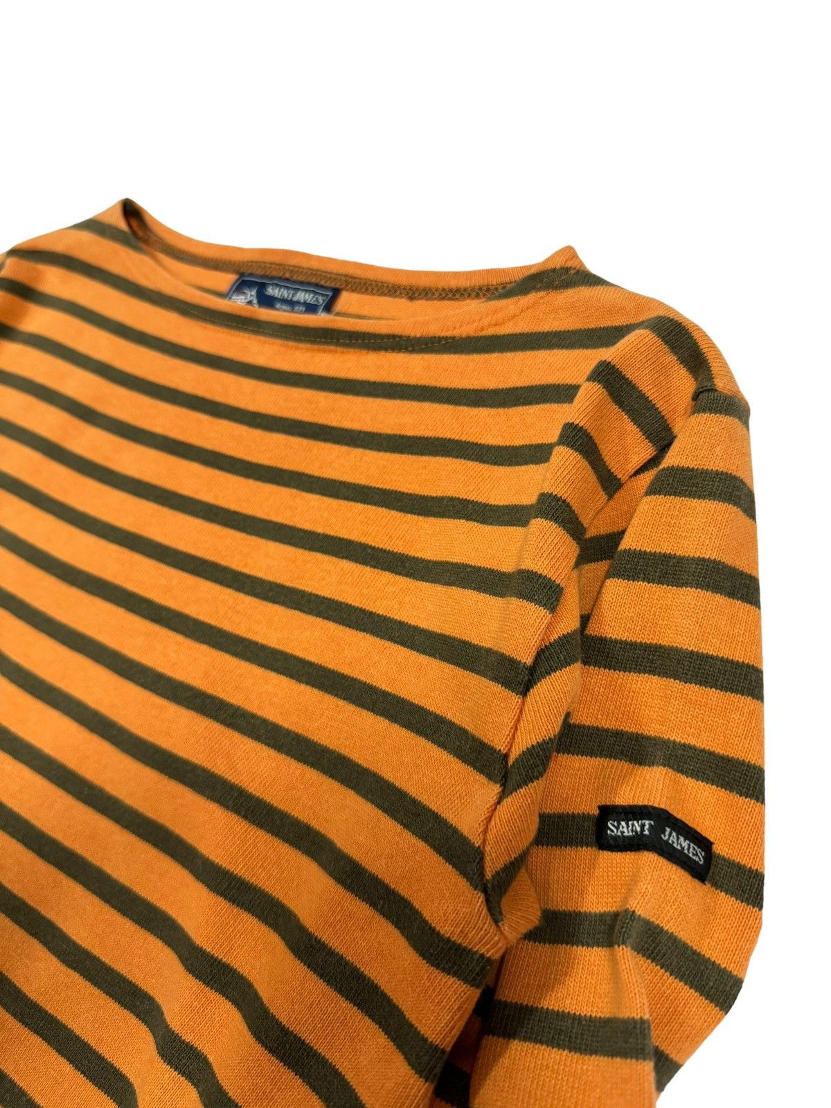 Saint James Vtg🔥Saint James Boatneck Marine Striped Longsleeve Tee Size US XXS / EU 40 - 7 Thumbnail