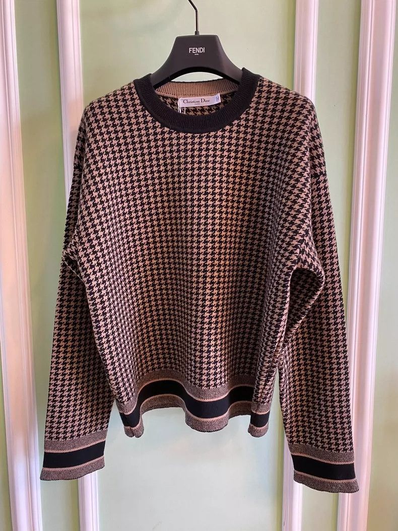 Dior Dior Houndstooth Cashmere Sweater-2506 Size XXS / US 00 / IT 34 - 2 Thumbnail
