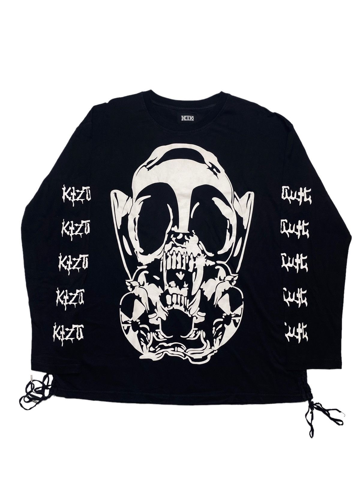 image of 14Th Addiction x Kmrii Ktz Twtc Side Lace Metal Longsleeve in Black, Men's (Size Large)