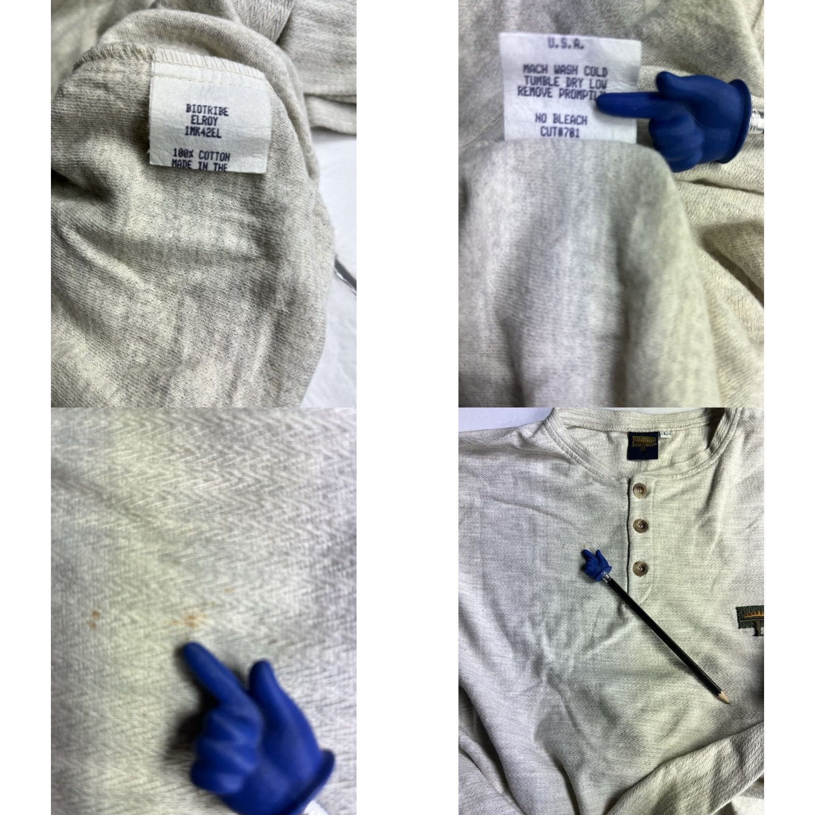 Vintage VINTAGE Biotribe Shirt Beige Short Sleeve Button Mens Large Made In USA See All Pics Size US L / EU 52-54 / 3 - 8 Thumbnail