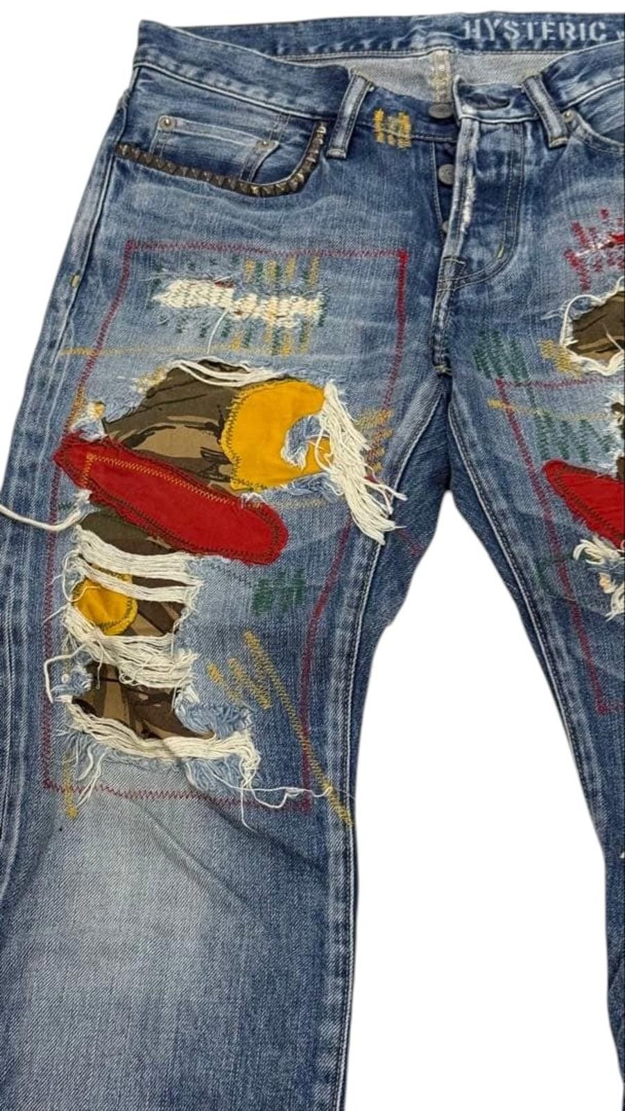 Hysteric Glamour Hysteric Glamour - Men's Distressed Patchwork Jeans Size US 32 / EU 48 - 3 Thumbnail