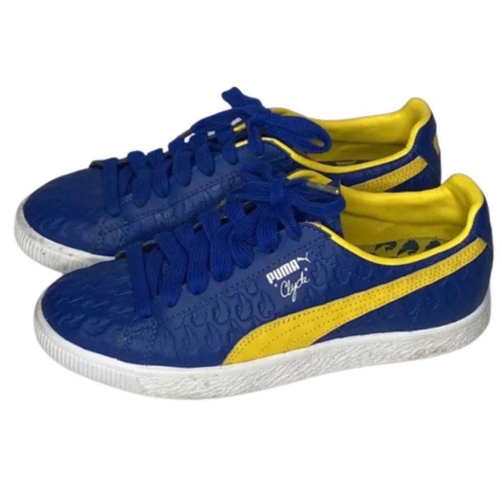 Puma Puma Clyde in Blue and Dandelion Yellow, 5.5 Size US 5.5 / EU 38 - 1 Thumbnail
