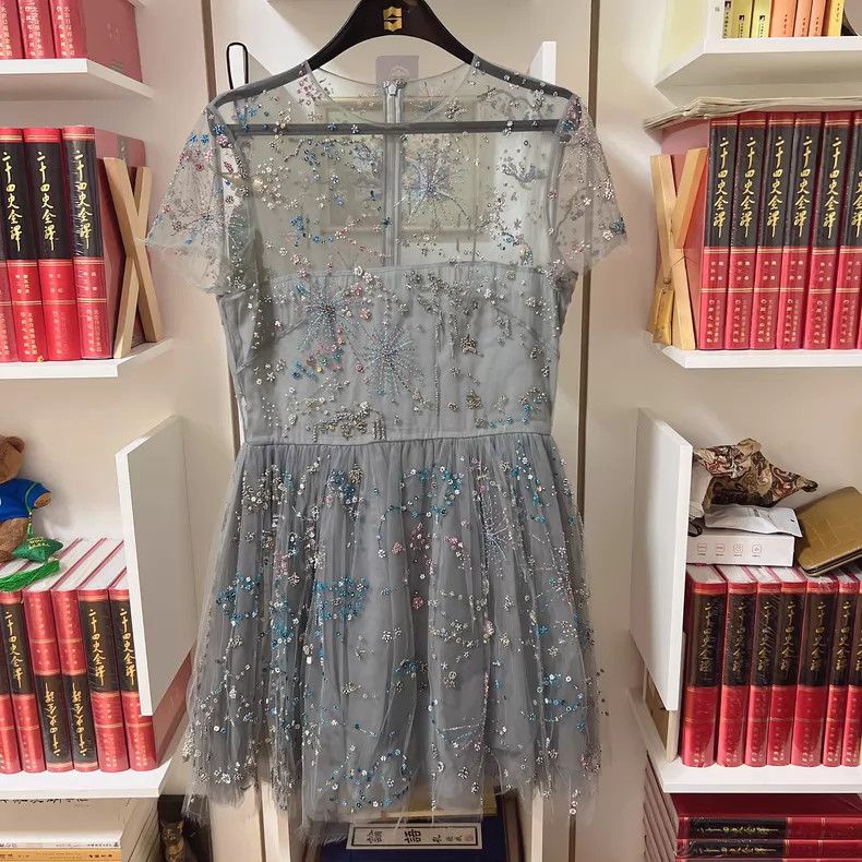Valentino Valentino Blue studded bead dress Size M / US 6-8 / IT 42-44 - 1 Thumbnail
