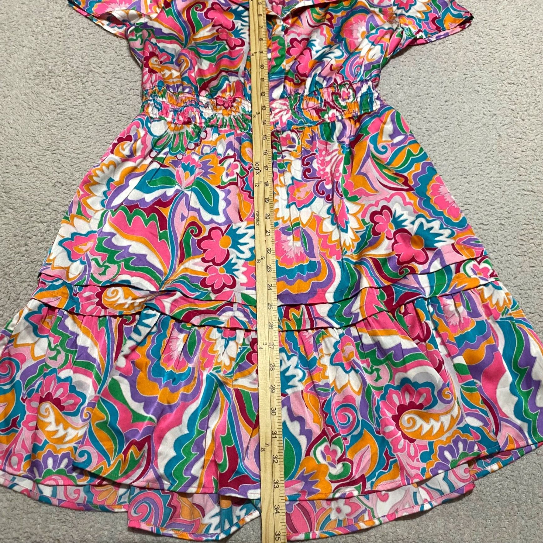 Nicole Miller Nicole Miller Dress Adult L Multicolor Geometric Fit & Flare Knee Length Sleeveless Womens Size L / US 10 / IT 46 - 4 Thumbnail