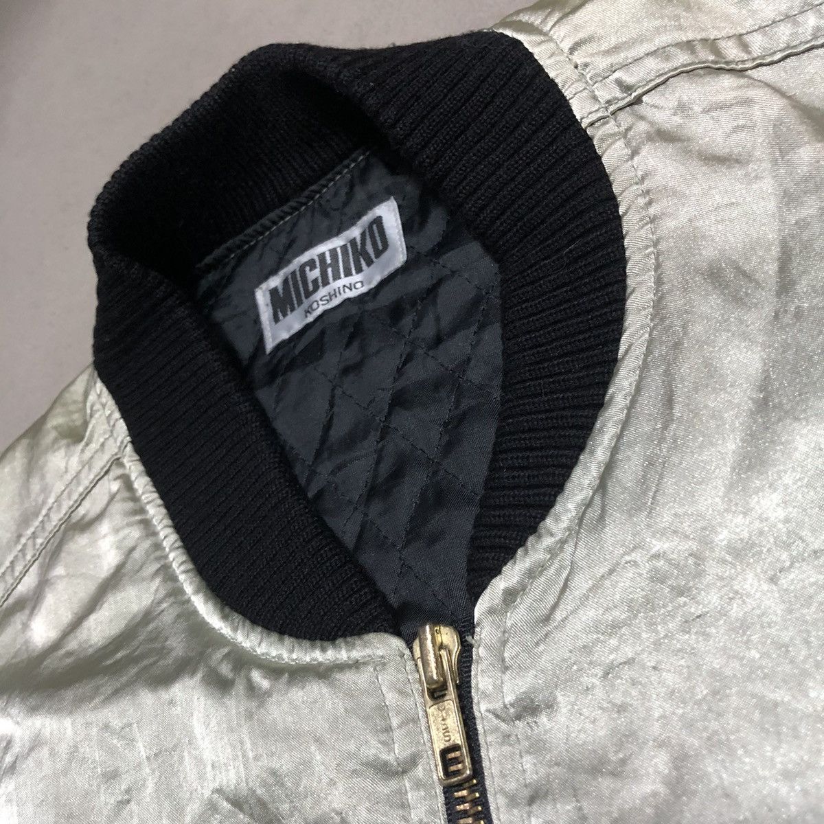 Michiko Koshino × Michiko Koshino London Vtg Michiko Koshino London Spell-Out Bomber Jaket Size US M / EU 48-50 / 2 - 8 Thumbnail