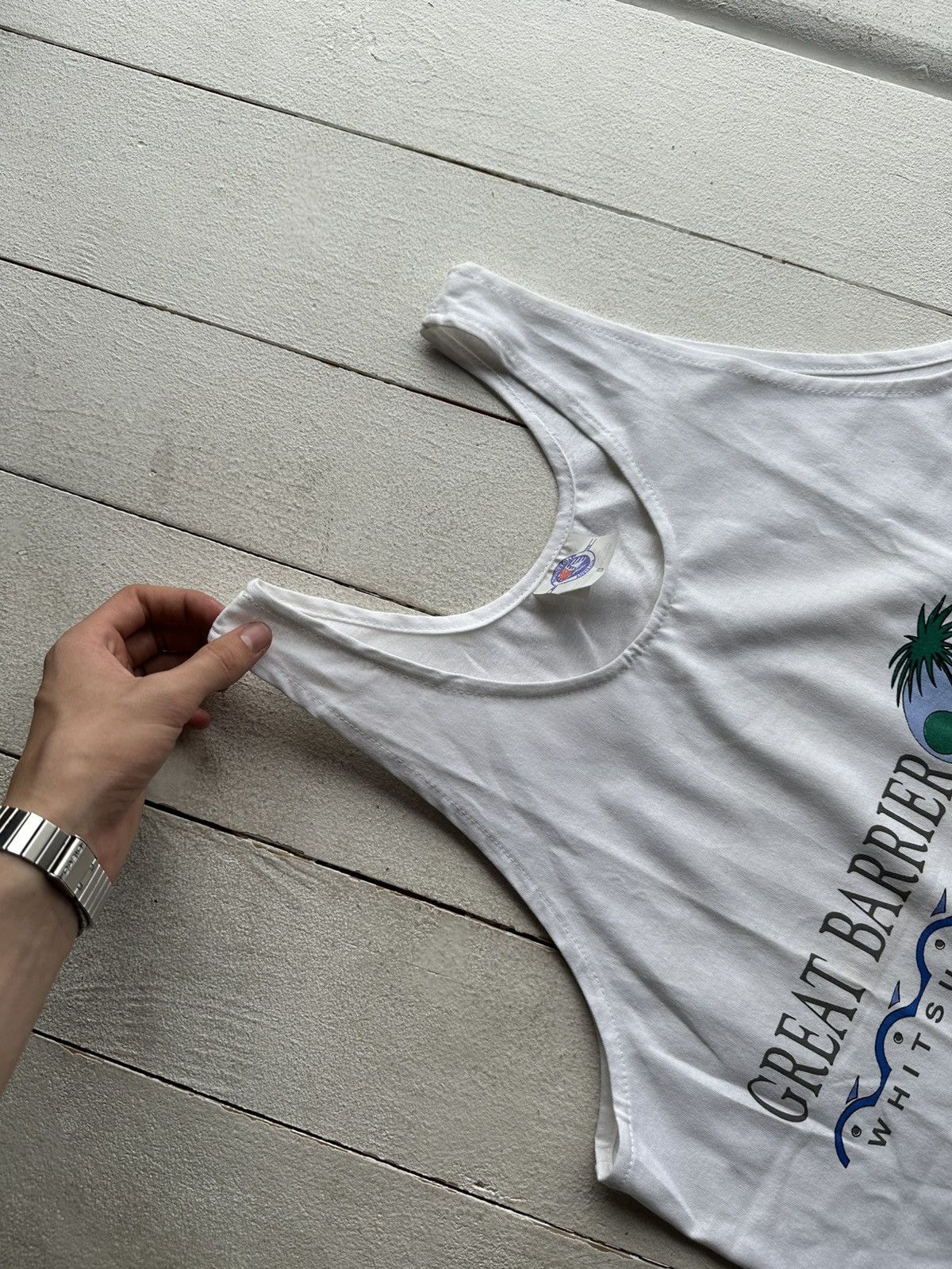 Vintage 🚨VNTG GREAT BARRIER REEF AUSTRALIA TANK MEN RARE 90s Size US S / EU 44-46 / 1 - 2 Thumbnail