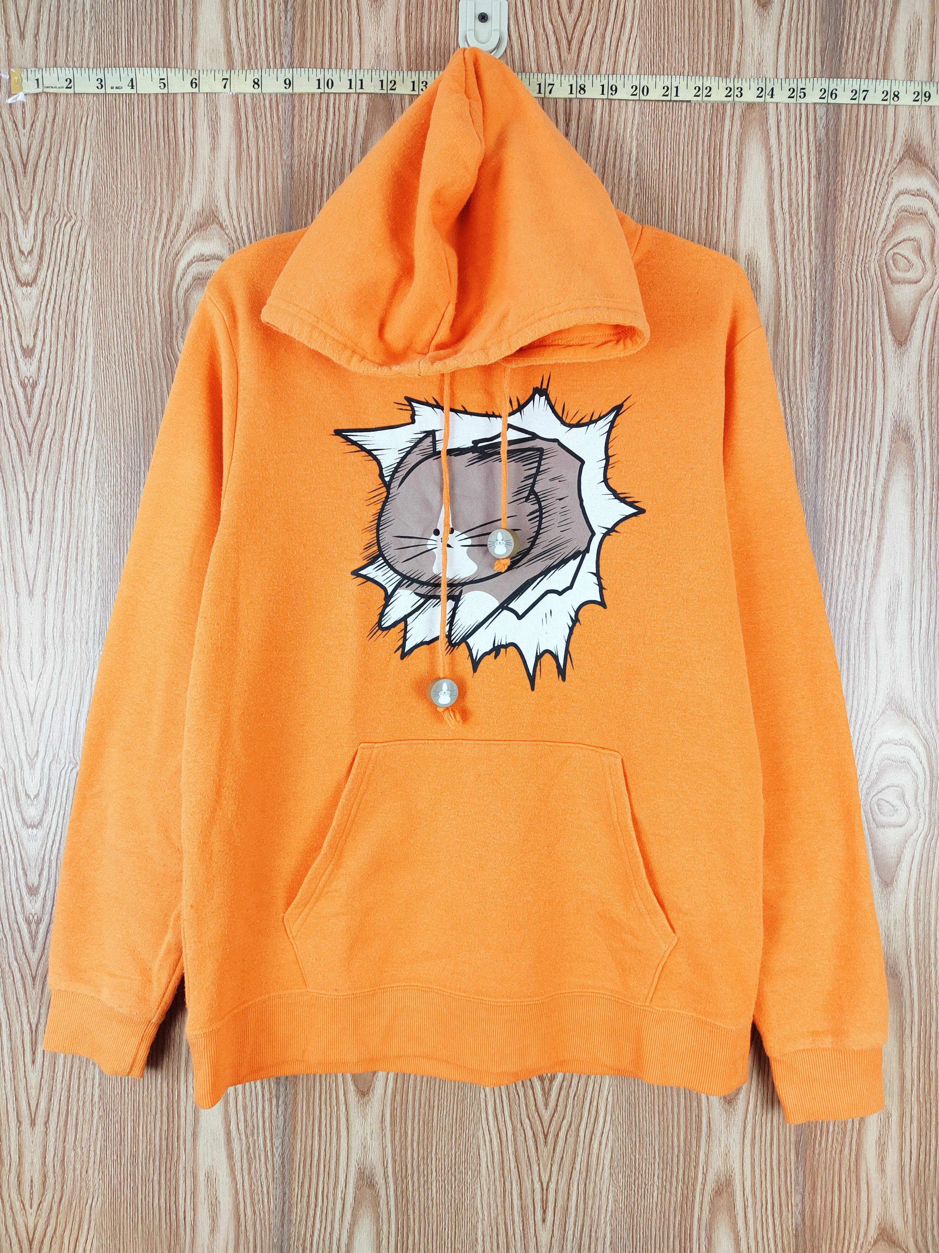 Japanese Brand × Vintage Vintage 💥 Japanese Brand Orange Cat Sweatshirts Size US L / EU 52-54 / 3 - 1 Thumbnail
