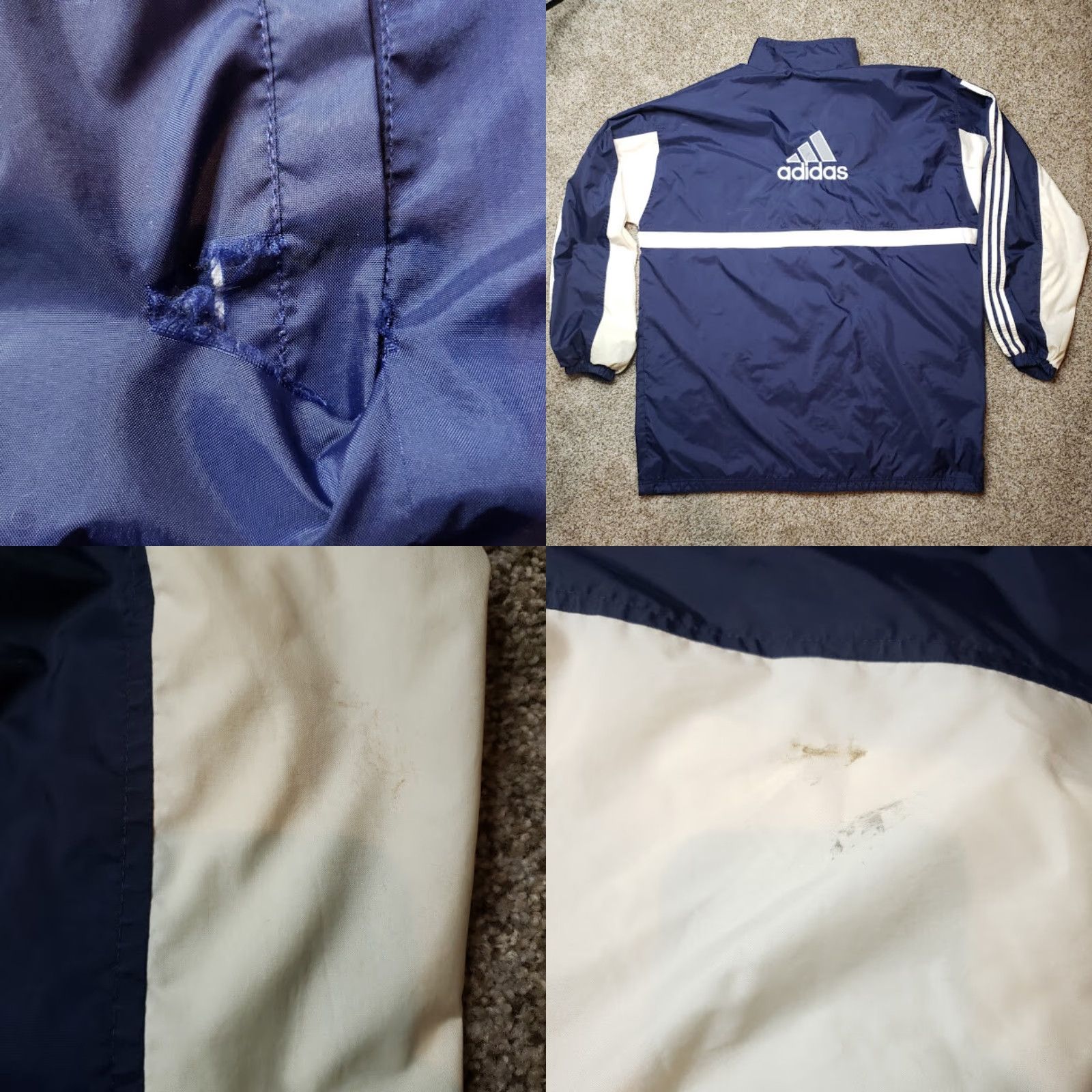 Adidas Adidas Mens Lightweight Full Zip Track Jacket Blue White XL Size US XL / EU 56 / 4 - 8 Thumbnail