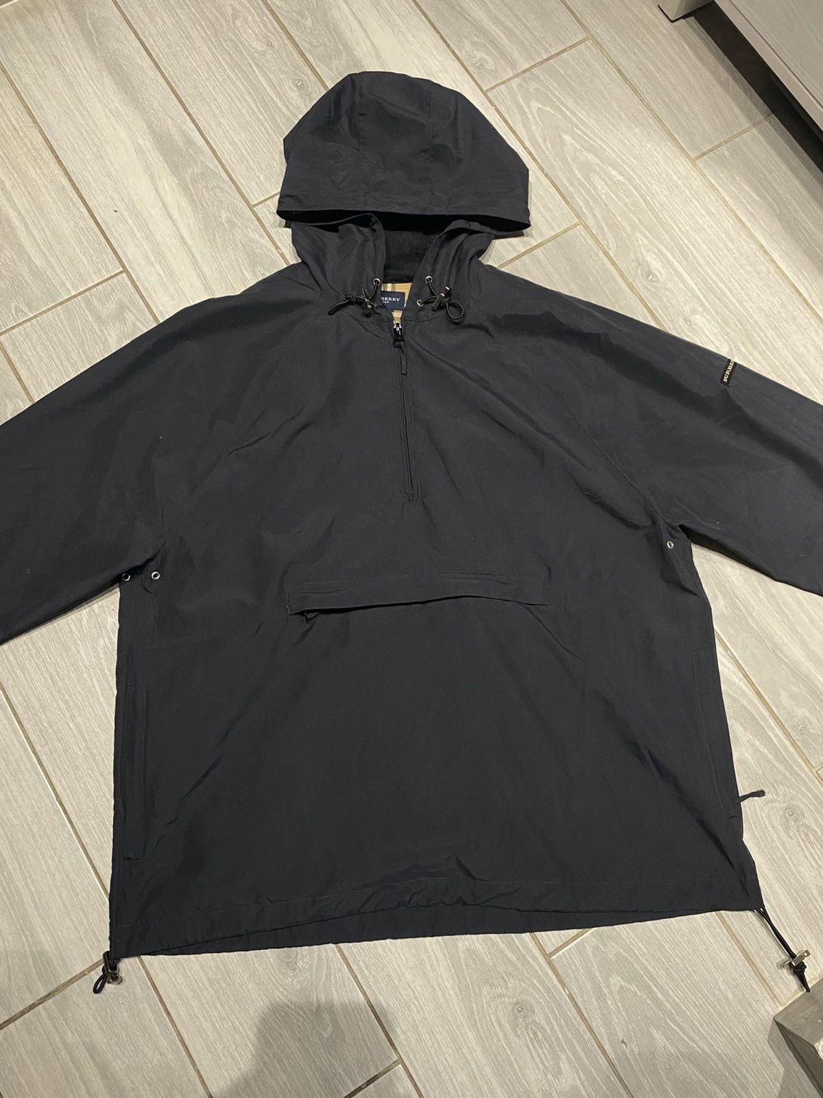 Burberry Burberry Golf Anorak Quarter Zip Hoodie Jacket Black Size US M / EU 48-50 / 2 - 2 Thumbnail