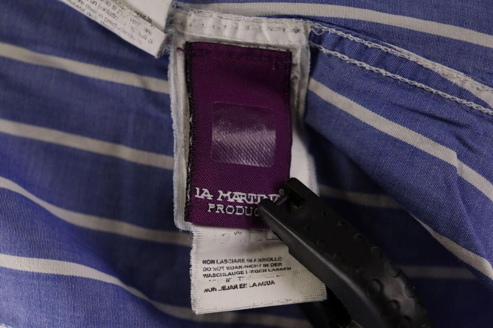 La Martina La Martina Blue Stripe Long Sleeve Blouse Shirt Size 4 Size S / US 4 / IT 40 - 11 Thumbnail
