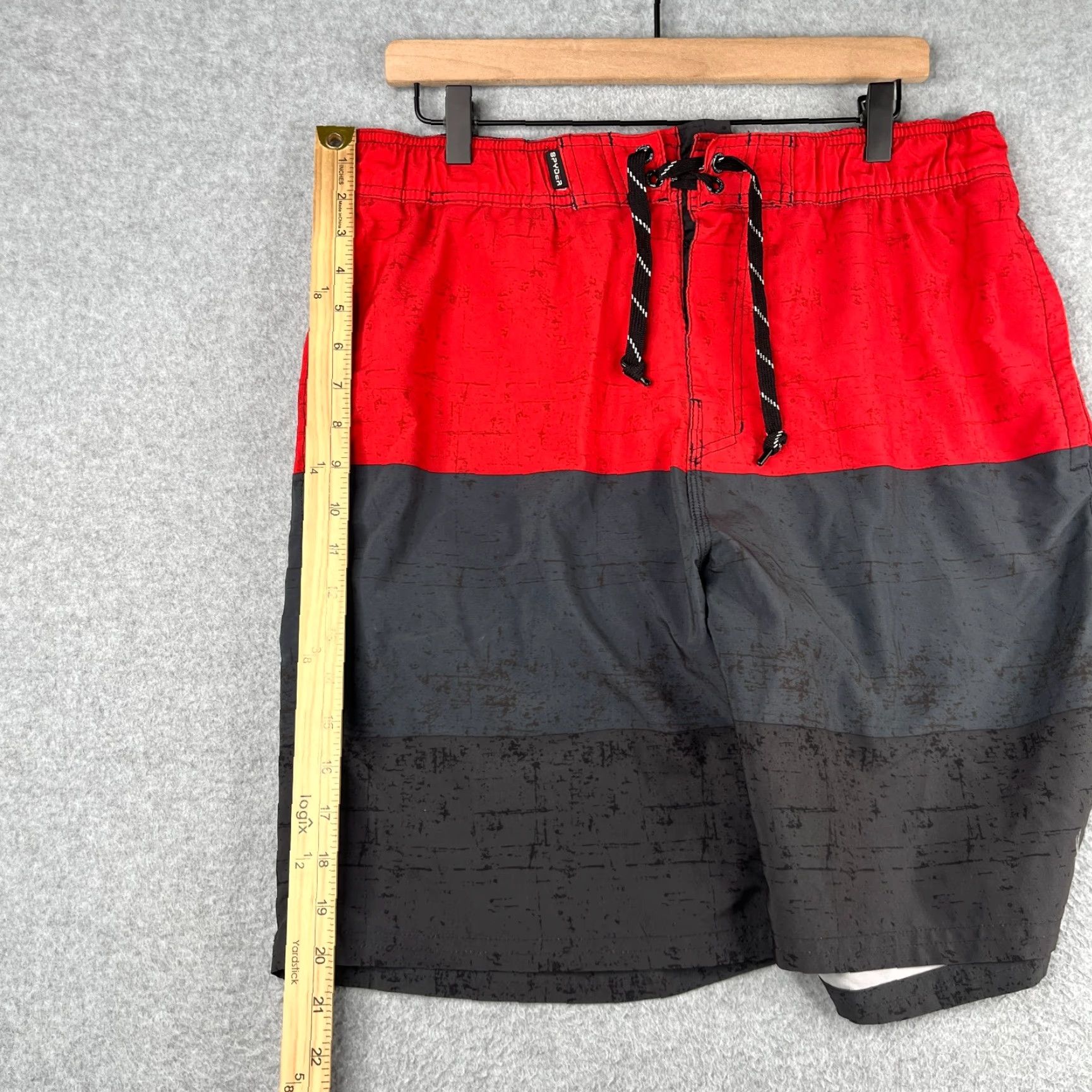 Spyder Spyder Men XL Swim Shorts Bottom Lined Pockets Elastic Waist Draw String Red Size ONE SIZE - 4 Thumbnail