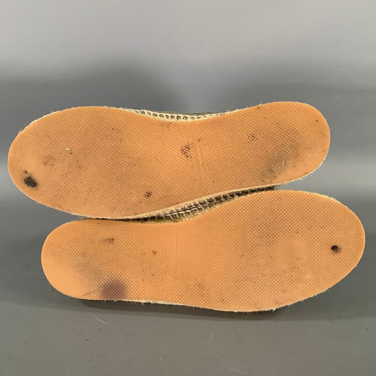 Bottega Veneta BOTTEGA VENETA Size 9 Grey Leather Woven Espadrille Flats Size US 9 / EU 42 - 6 Thumbnail
