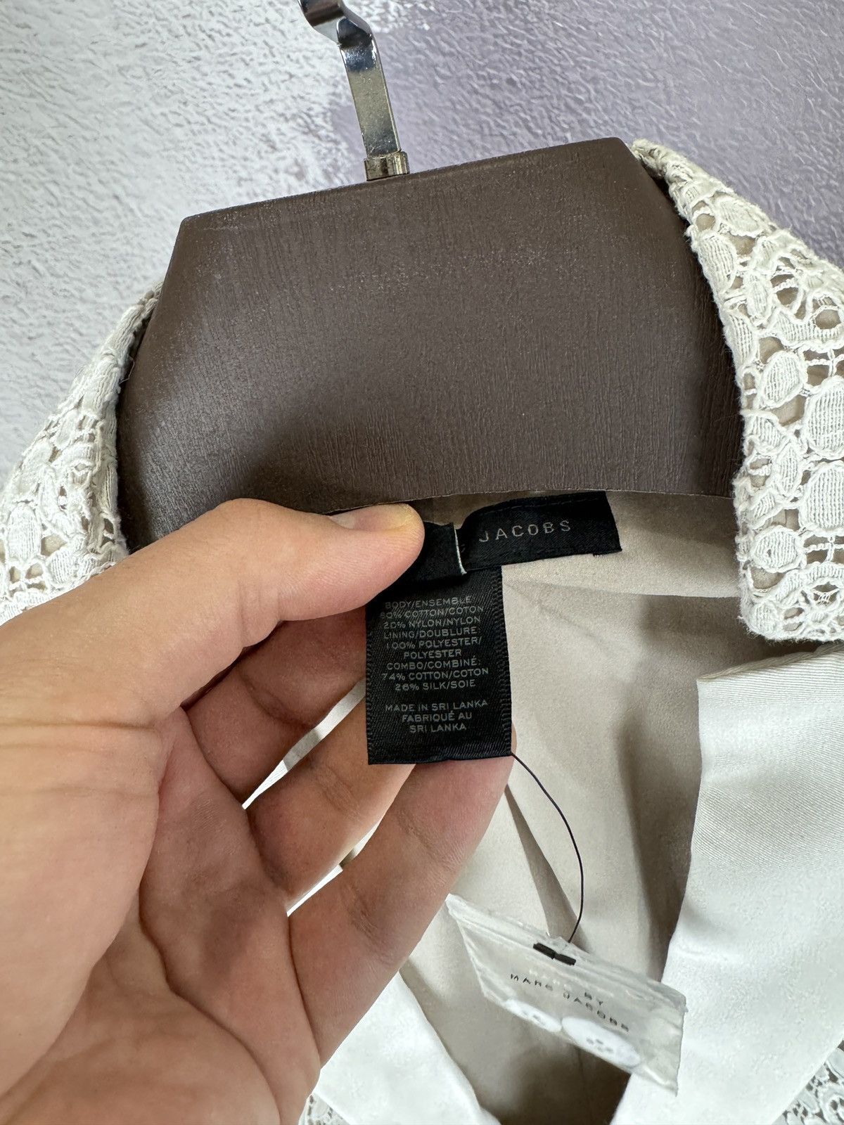 Marc by Marc Jacobs Marc By Marc Jacobs Womens Lace Notch Collar Blazer White 4 Size S / US 4 / IT 40 - 9 Thumbnail