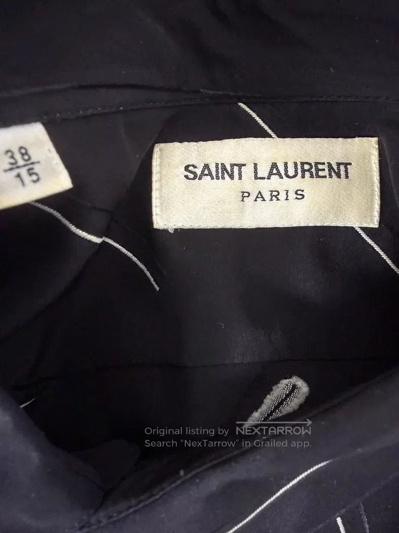 Saint Laurent Paris Saint Laurent Paris Mulberry Silk Twill Embroidered Shirt Size XS / US 0-2 / IT 36-38 - 4 Thumbnail