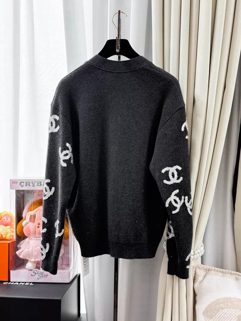 Chanel Chanel Shiny double C long-sleeved knitted cardigan coat Size XXS / US 00 / IT 34 - 3 Thumbnail