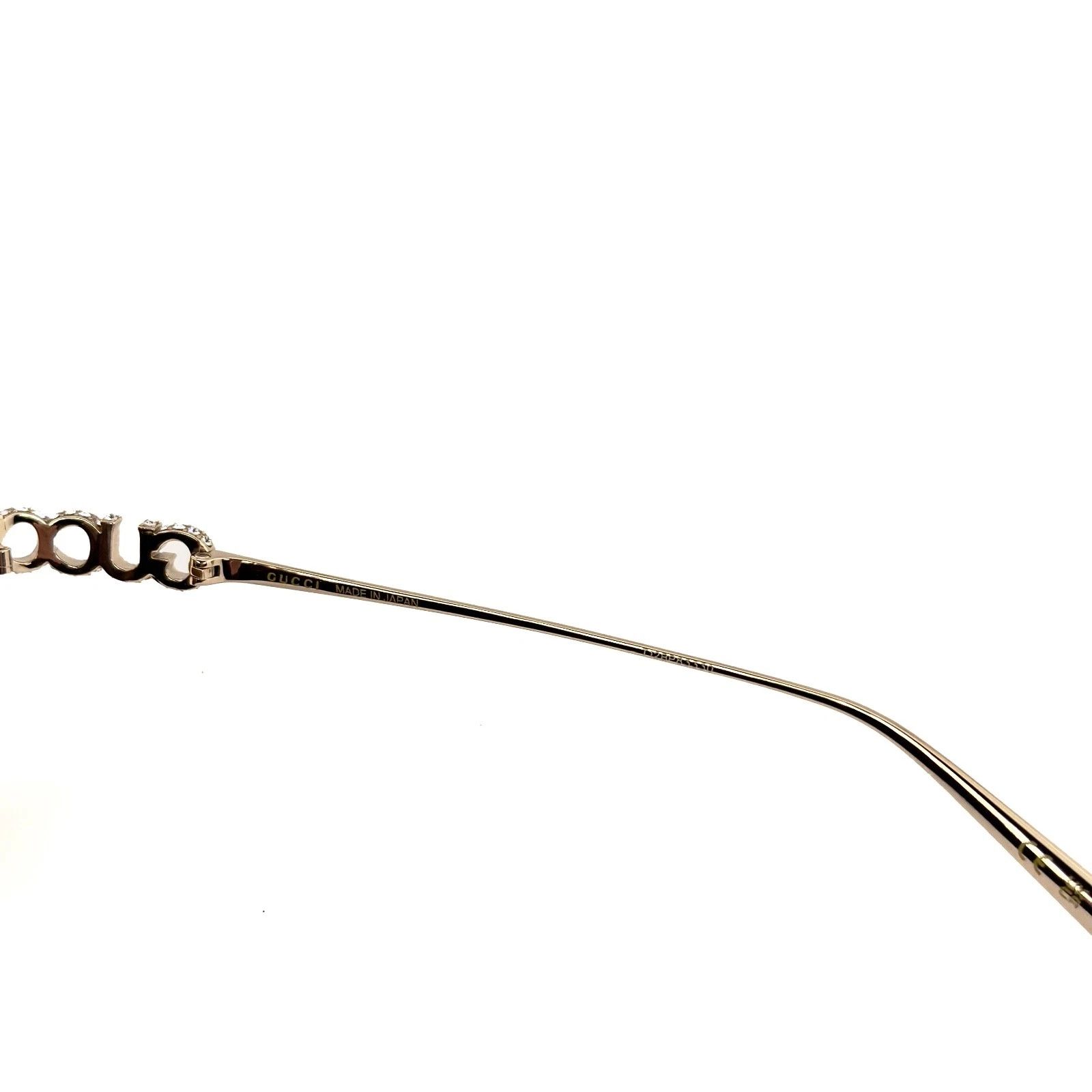 Gucci GUCCI 1937 Gg1937S Gold Brown Crystal Logo Metal 002 Size ONE SIZE - 8 Thumbnail
