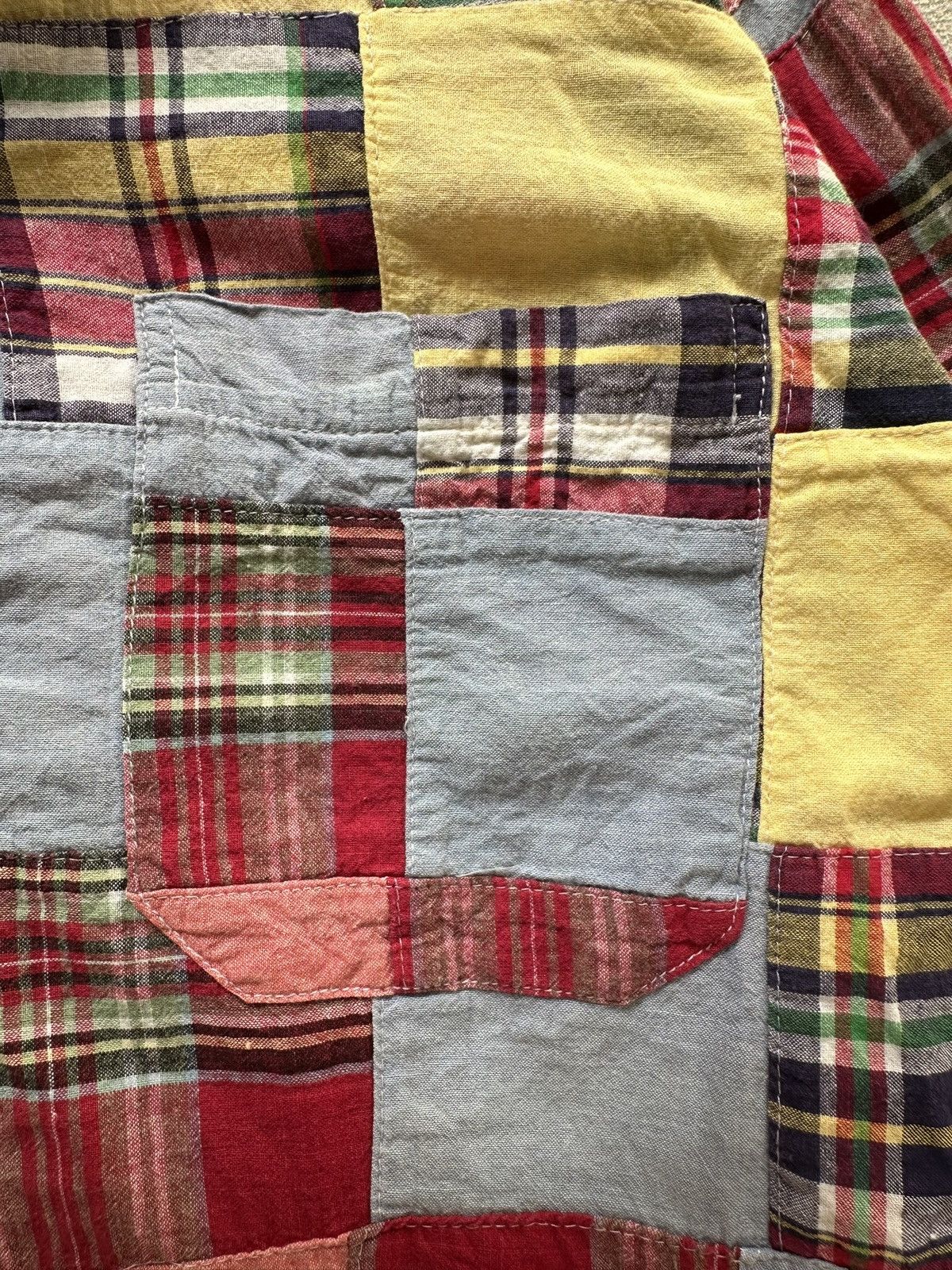 Japanese Brand 2000's Power to The People ( PTTP ) madras patchwork shirt Size US M / EU 48-50 / 2 - 11 Thumbnail