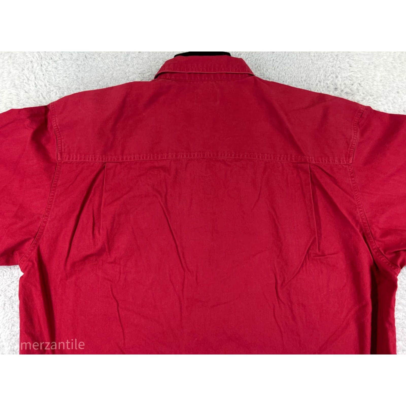 Bugle Boy VINTAGE Bugle Boy Shirt Mens XL Red 90s Cotton Twill Button-Up Long Sleeve Size US XL / EU 56 / 4 - 6 Thumbnail