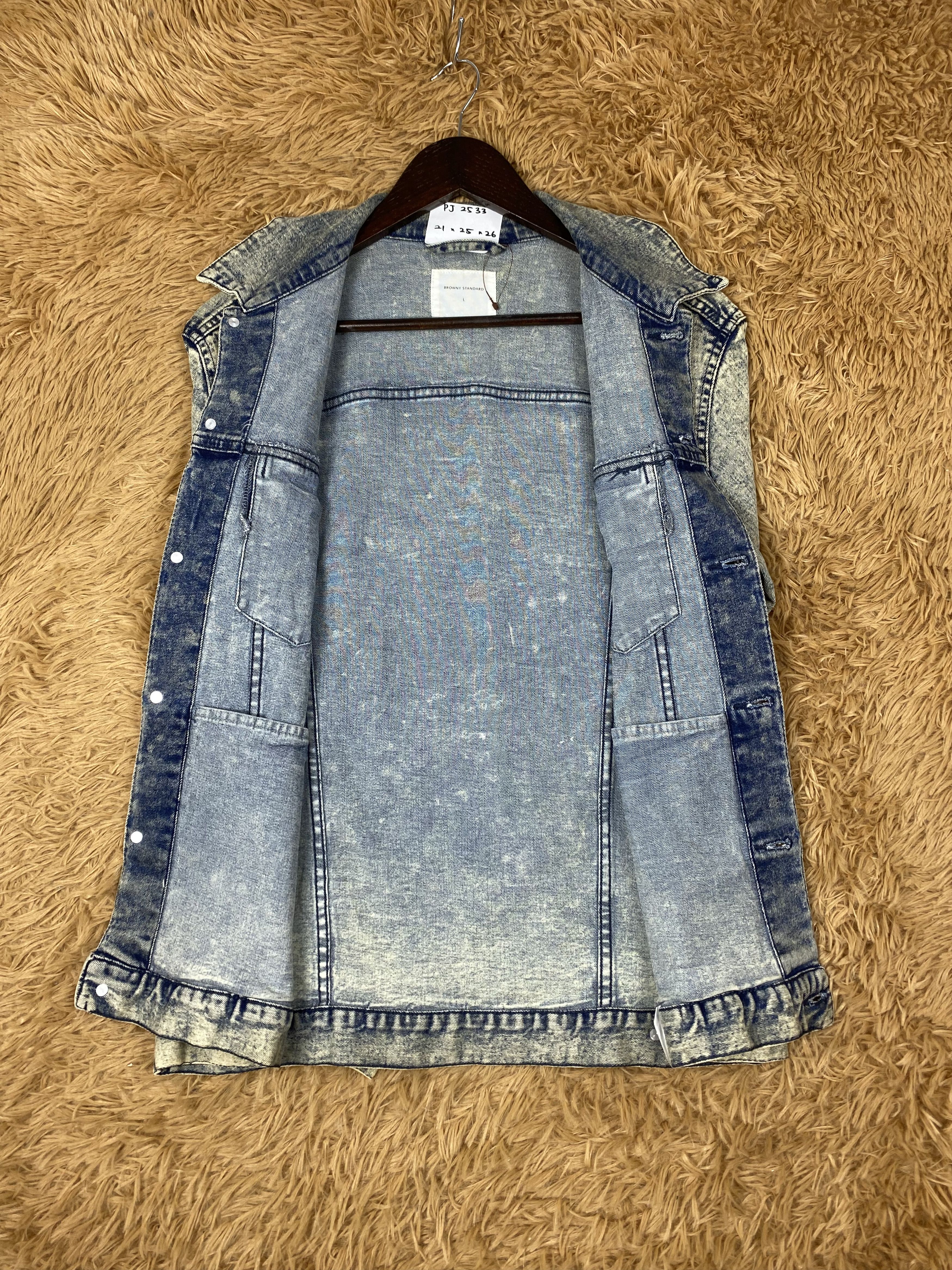 Japanese Brand Vintage Browny Standard Acid Wash Denim Jacket PJ02533 Size US L / EU 52-54 / 3 - 5 Thumbnail