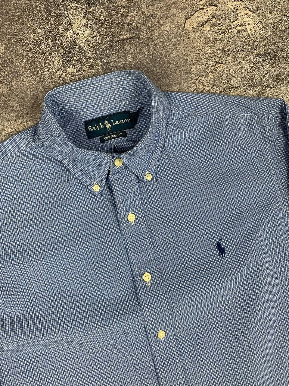 Polo Ralph Lauren Polo Ralph Lauren Men's Blue Check Shirt Button Down Size US L / EU 52-54 / 3 - 6 Thumbnail