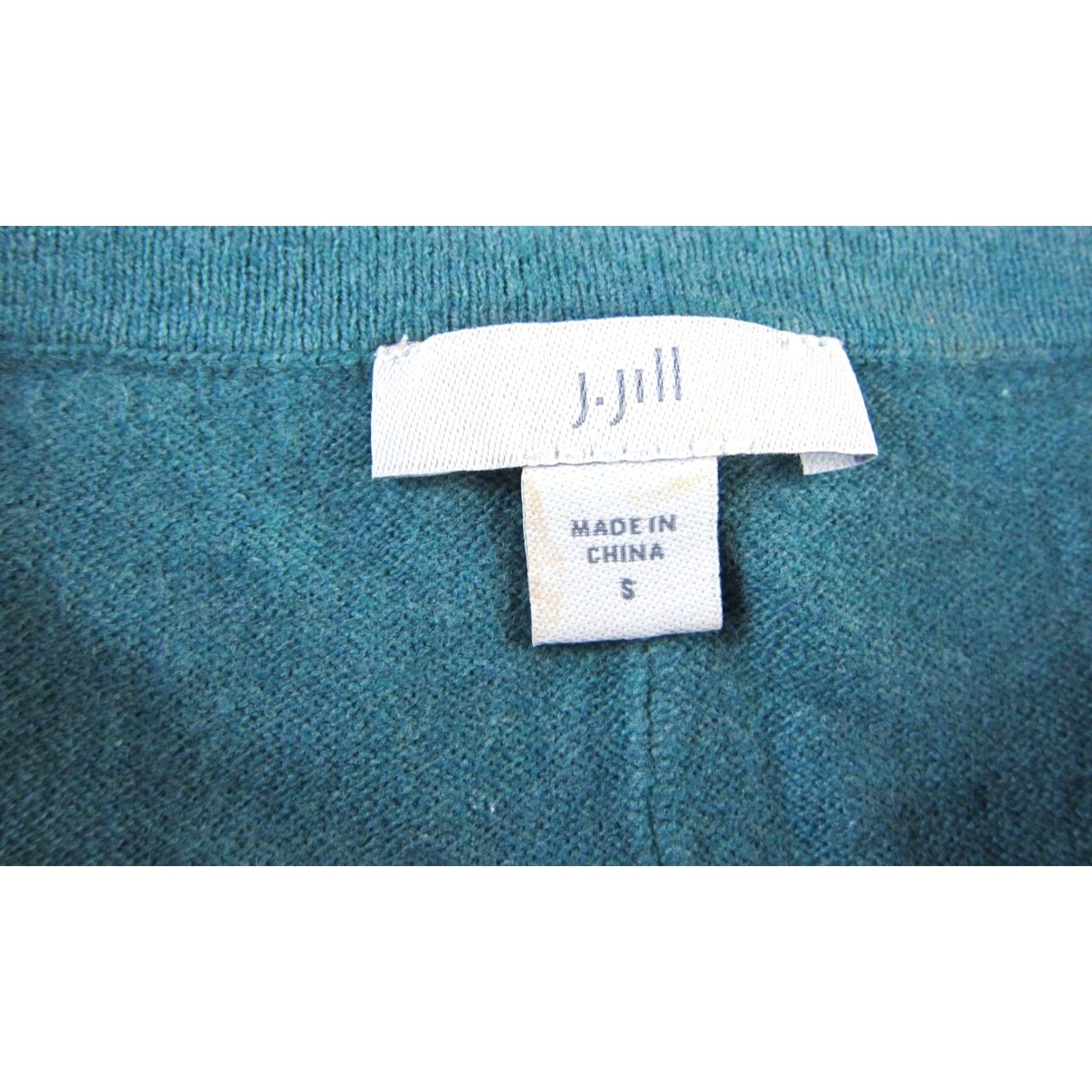 J. Jill J. Jill Green Cotton Stretch Tight Knit Long Sleeve High Neck Sweater Small Shirt Womens Size S / US 4 / IT 40 - 3 Thumbnail