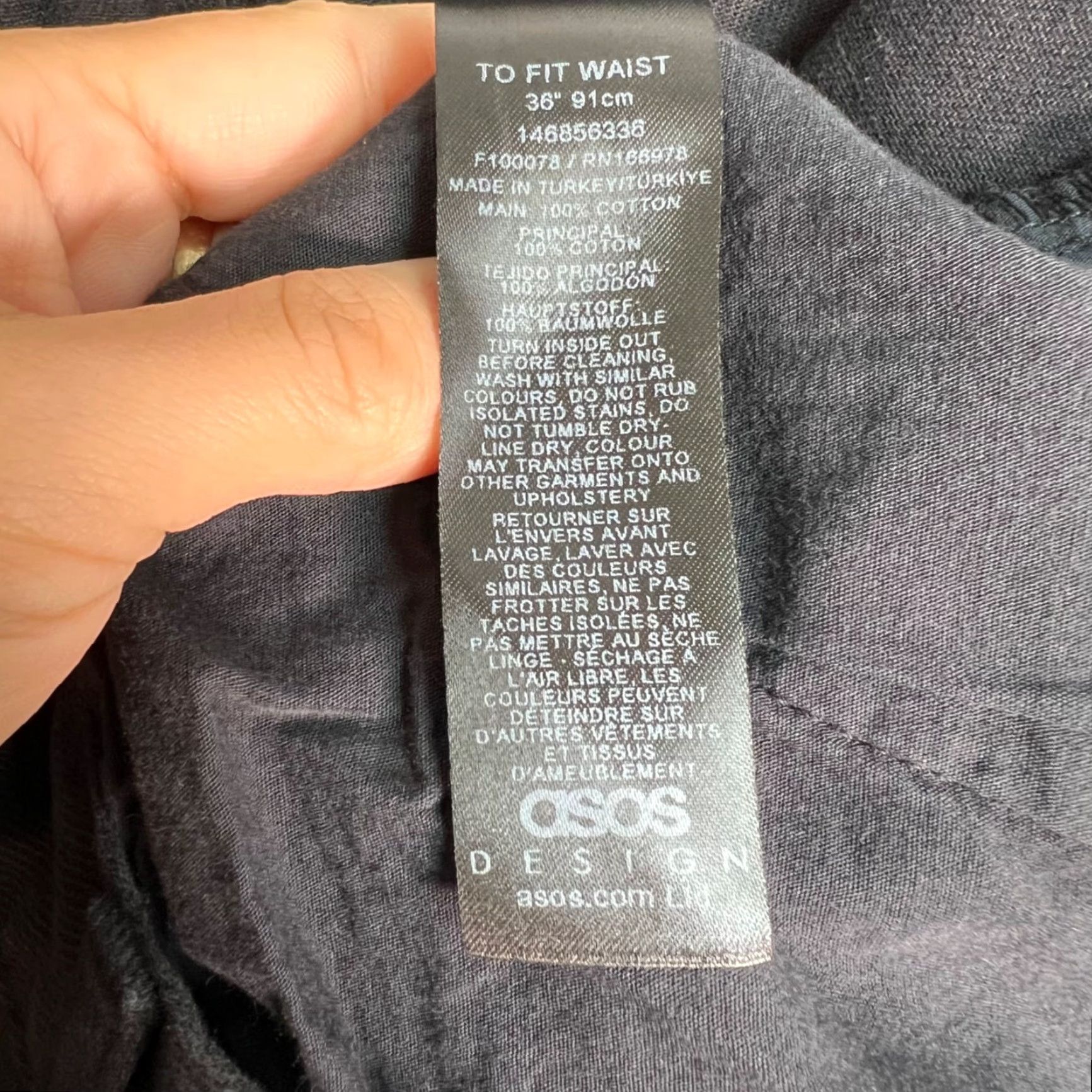 Asos ASOS Design Black Cotton Trousers For Men Size 36 Slim Fit Straight Leg CHINO Pants Formal Casual Men 36 Black Slim Straight Pocket Slash 31in Inseam Size US 36 / EU 52 - 4 Thumbnail
