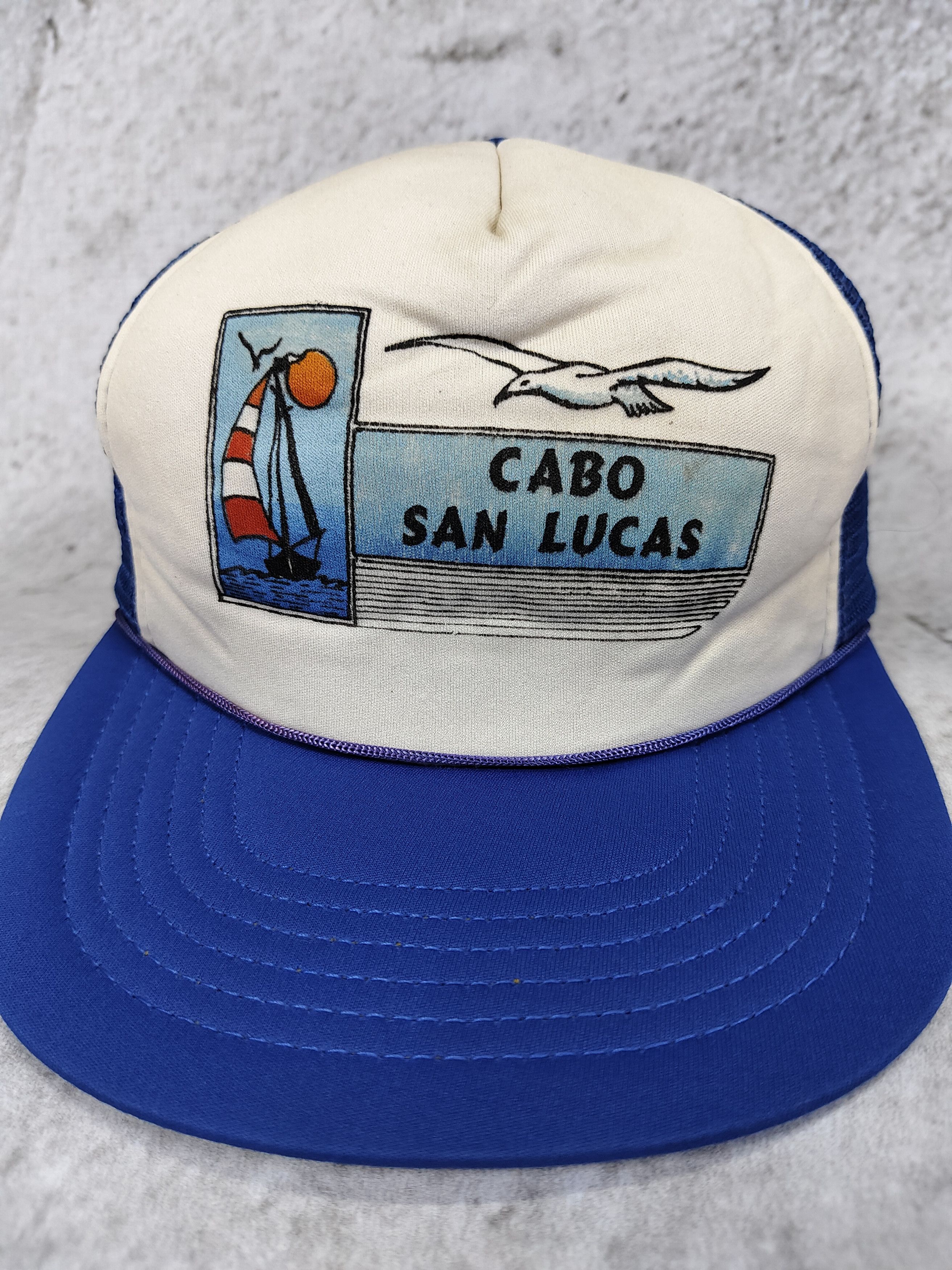 Vintage 80s Cabo San Lucas🌴Sailing Graphic Trucker Hat Size ONE SIZE - 2 Thumbnail