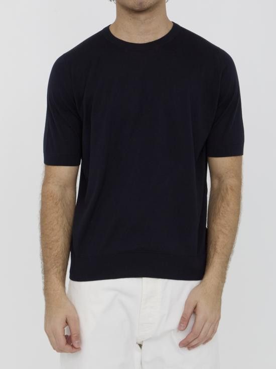 John Smedley JOHN SMEDLEY Men T-Shirts KEMPTON BLUE Size US XXL / EU 58 / 5 - 1 Thumbnail