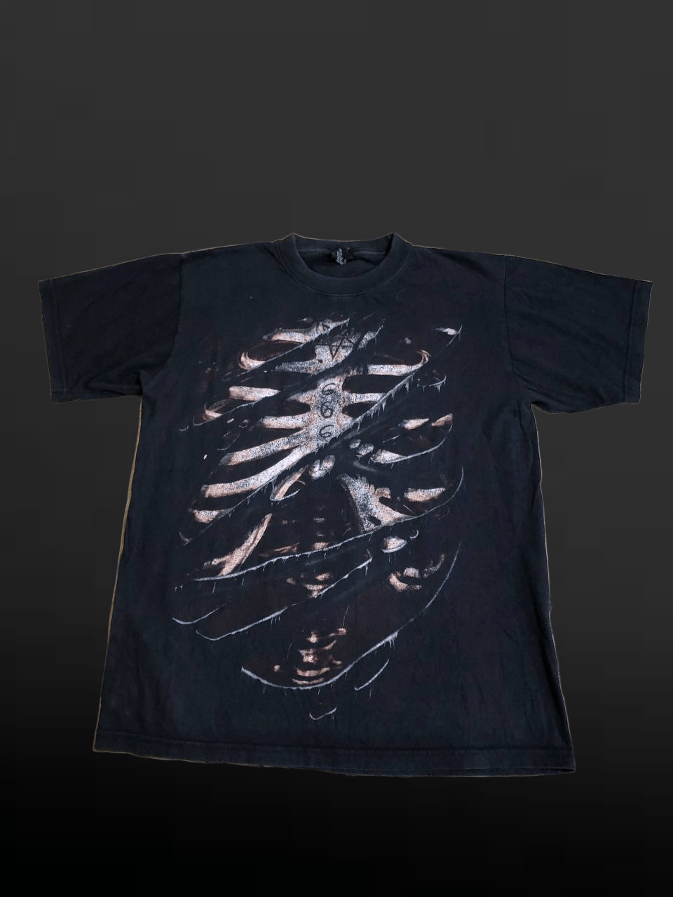 Vintage Spiral 666 Mens T shirt Top Short Sleeve Black Skull Size US L / EU 52-54 / 3 - 1 Thumbnail