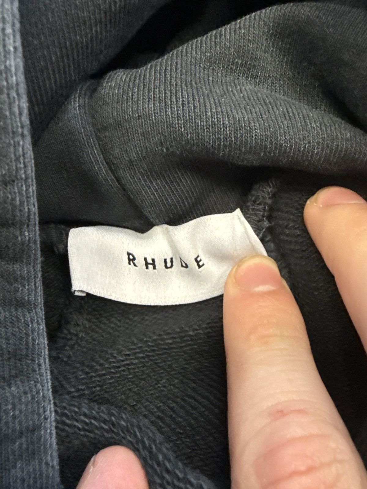Rhude Rhude back logo hooded sweatshirt black Size US M / EU 48-50 / 2 - 4 Thumbnail