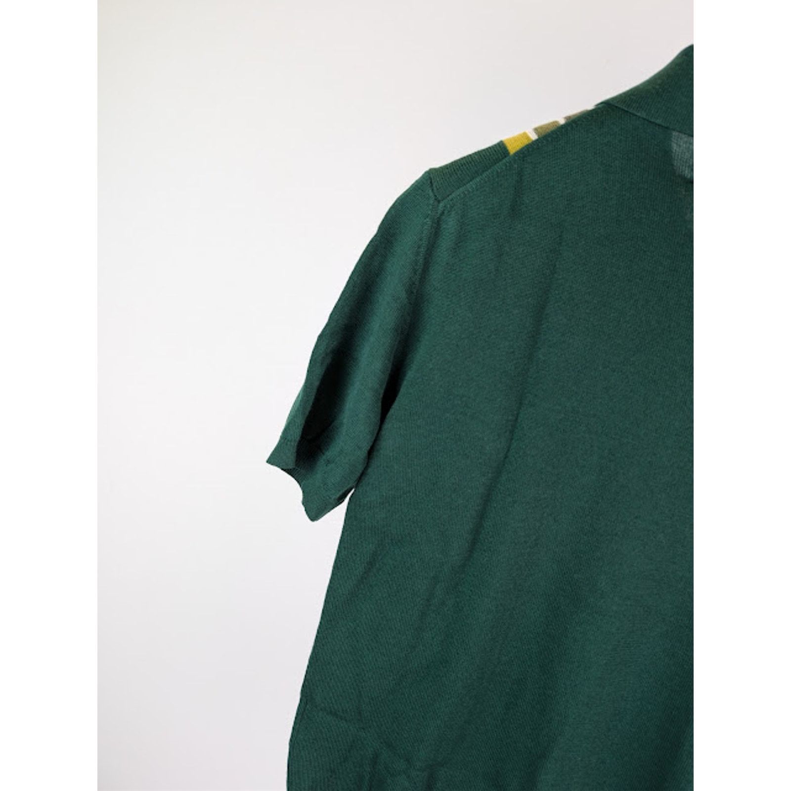 Amiri o1rshd1 Stack Stripe Short Sleeve Polo Shirt in Green Size US L / EU 52-54 / 3 - 13 Thumbnail