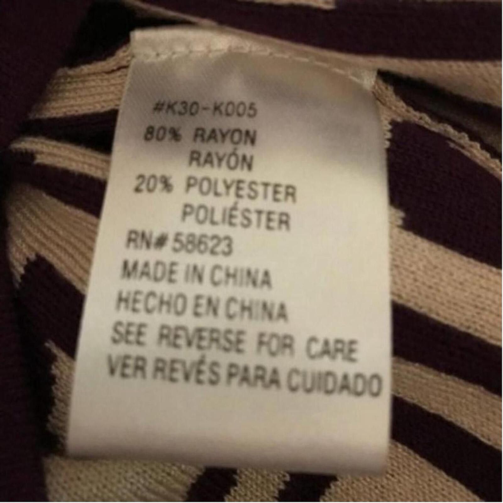 Other Stiletto's Purple and Beige Patterned Long Sleeve Dress Size Size M / US 6-8 / IT 42-44 - 6 Thumbnail