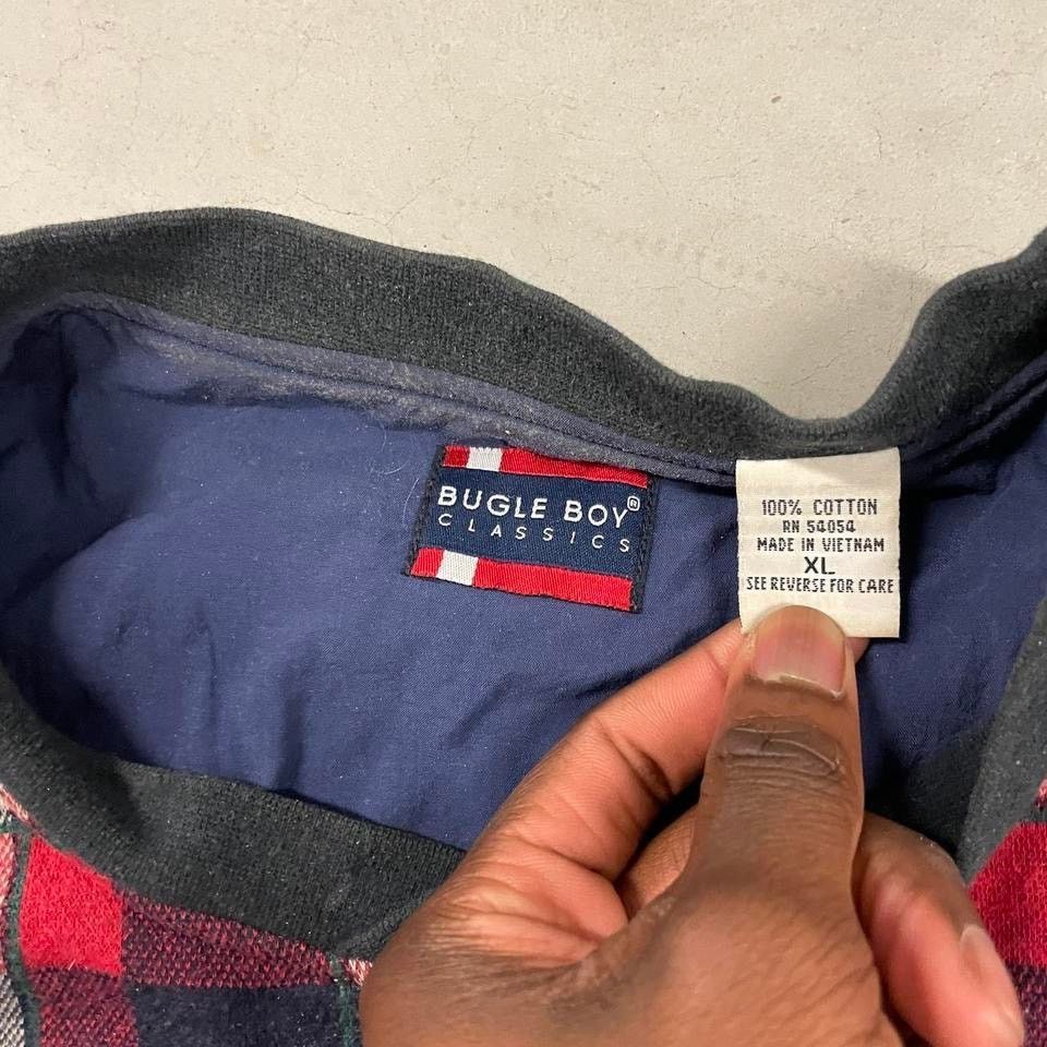 Bugle Boy × Vintage Vintage flannel pull over sweatshirt Size US XL / EU 56 / 4 - 4 Thumbnail