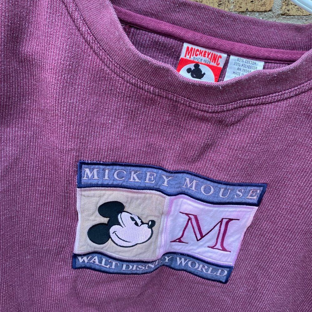 Disney × Vintage Vintage 1994 Embroidered Disney Mickey Mouse Crewneck Sweat Size US L / EU 52-54 / 3 - 5 Thumbnail
