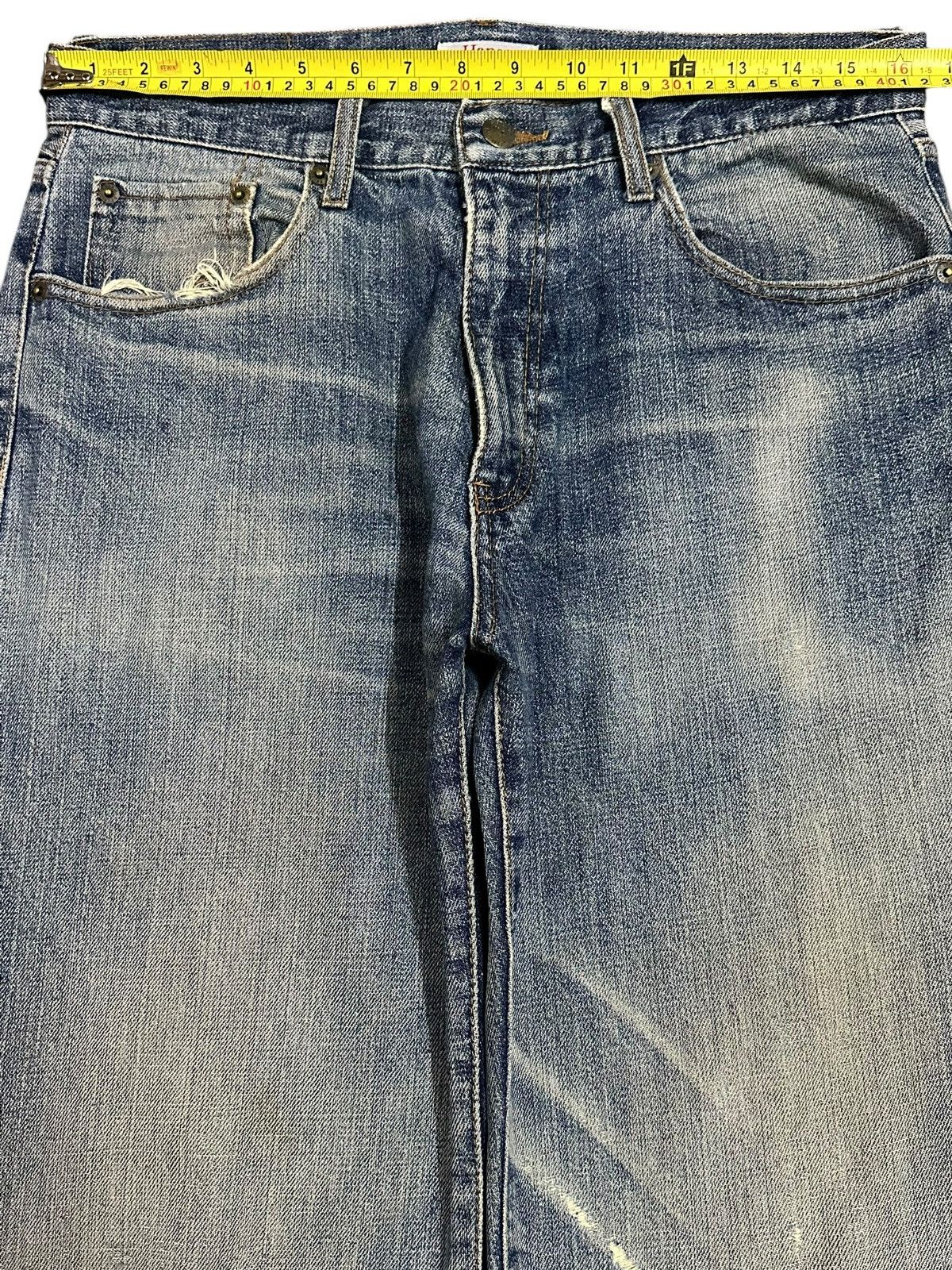 Hanes Vintage Hanes Blue Faded Wash Distress Style Baggy Jeans Size US 32 / EU 48 - 12 Thumbnail