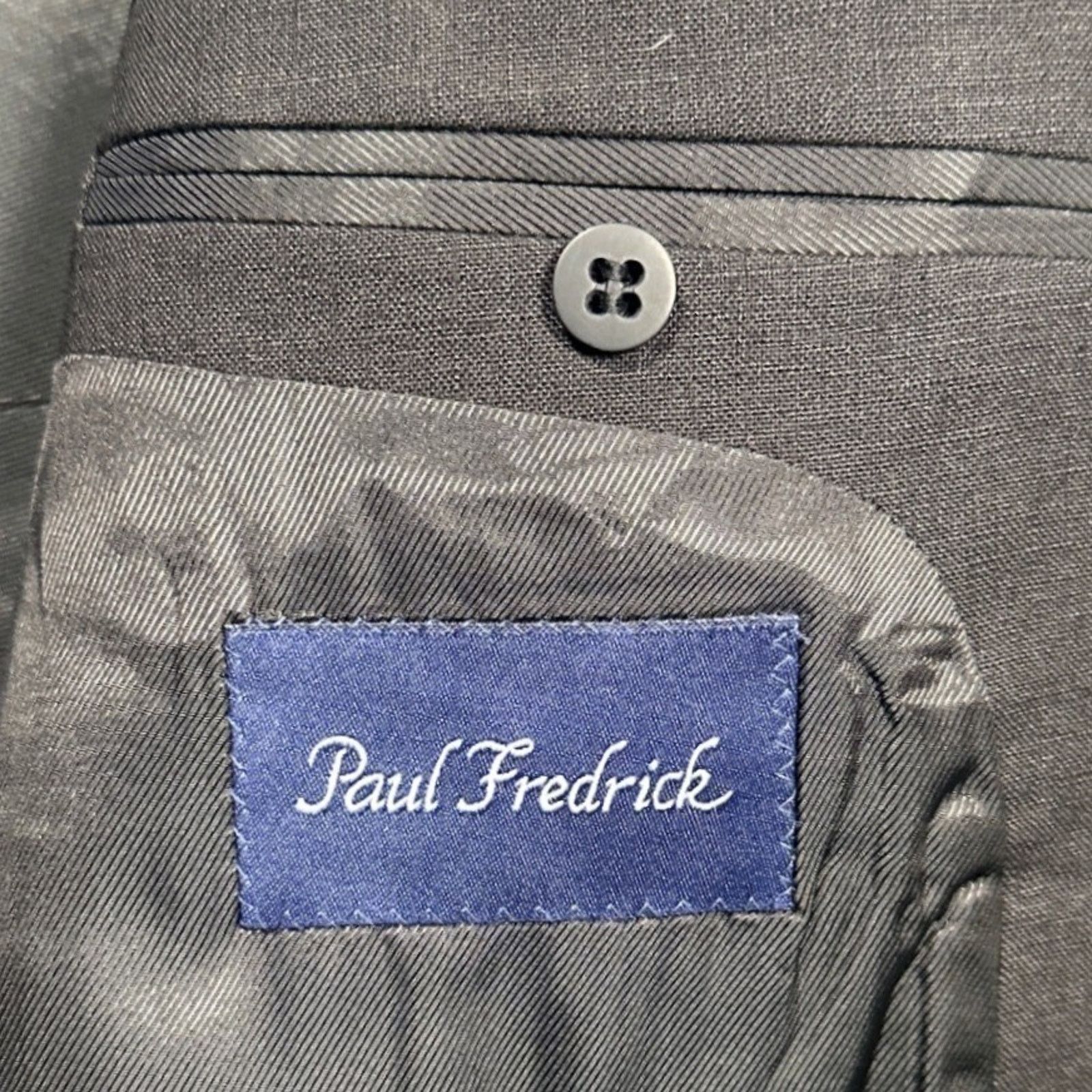 Paul Fredrick Paul Fredrick Blazer Mens 48XL Charcoal 2 Button Suit Jacket Size 48L - 7 Thumbnail