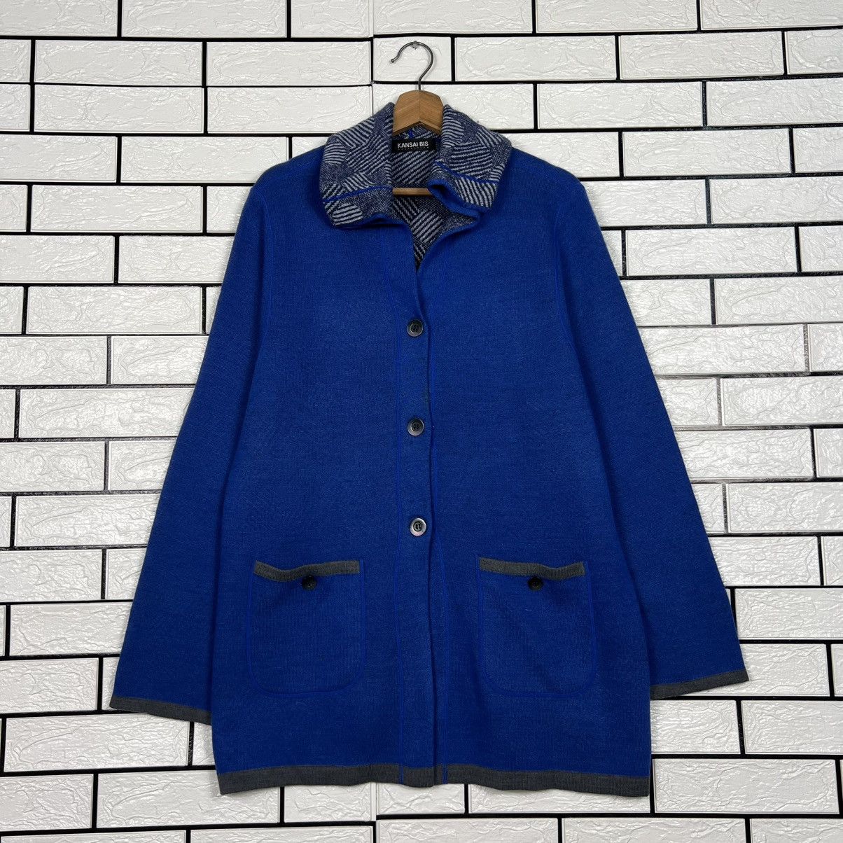 Kansai Yamamoto KANSAI BIS Collection Minimalist Button Jacket #4032-C183 Size L / US 10 / IT 46 - 1 Thumbnail