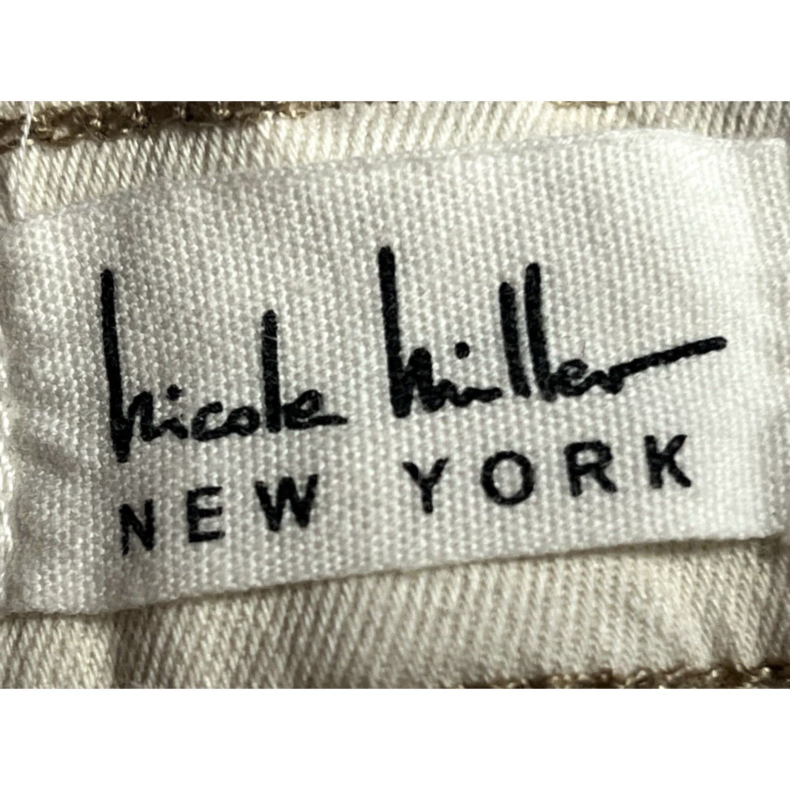 Nicole Miller Nicole Miller Jeans Women Cream Straight 32 See Measurements Vintage No 5-Pocket Denim Zip Regular 32x25 Clothes Shoes? Size 24" / US 00 / IT 34 - 6 Thumbnail