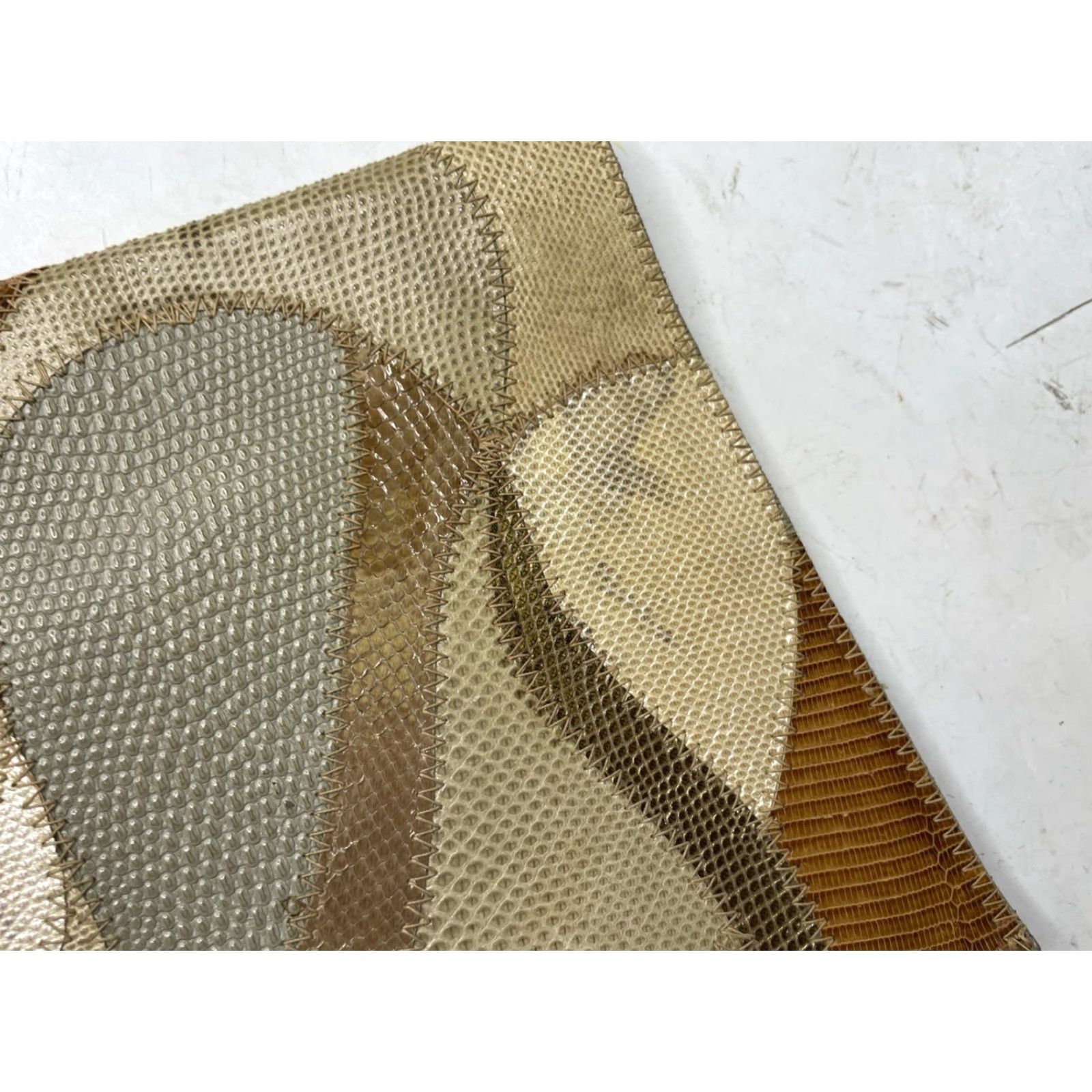 Vintage VINTAGE Furst & Mooney Snakeskin Clutch Patchwork Leather Rare Bag Art Size ONE SIZE - 3 Thumbnail