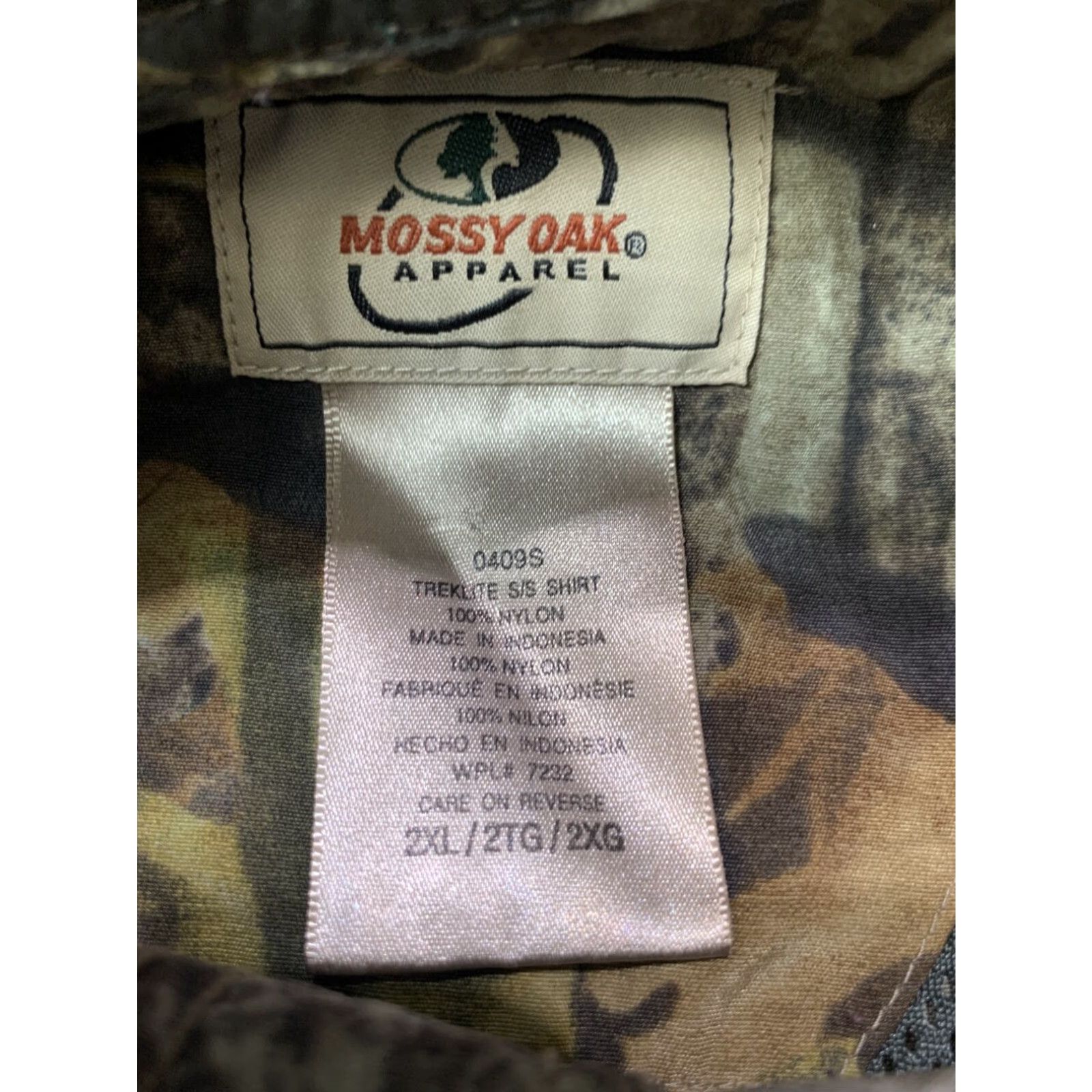 Vintage Mossy Oak Camouflage Short Sleeve Button Up Shirt Mens 2XL Size US XXL / EU 58 / 5 - 5 Thumbnail