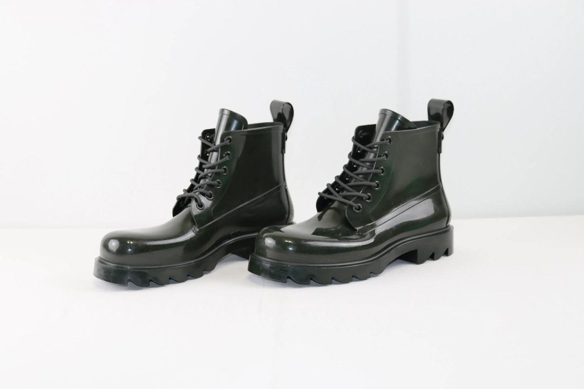 Bottega Veneta Shiny Rubber Stride Ankle Boots Bottle Green Size US 11 / IT 41 - 8 Thumbnail