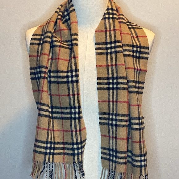Burberry Burberry Archive Beige Nova Check Scarf in 100% Lambswool C Size ONE SIZE - 2 Thumbnail