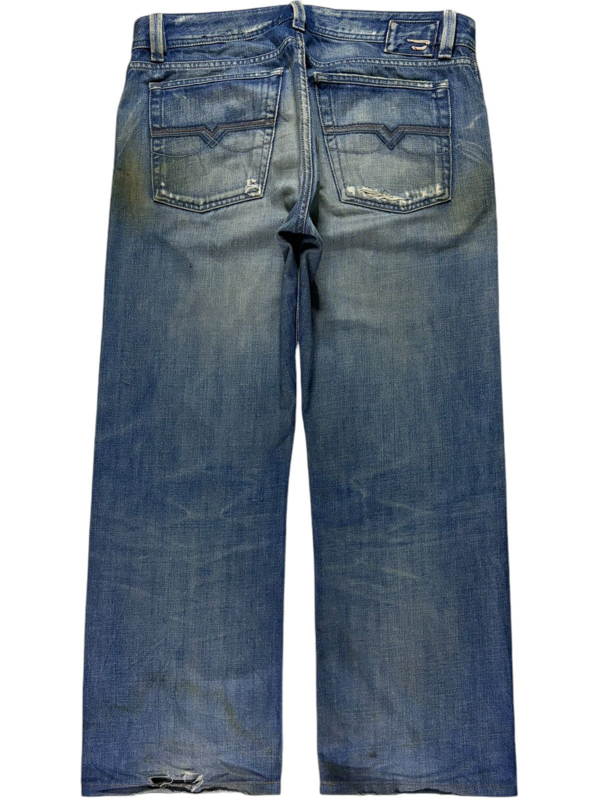 Diesel × Diesel Black Gold Vintage Italy Diesel Mud Wash Distressed Baggy Jeans Size US 36 / EU 52 - 2 Thumbnail