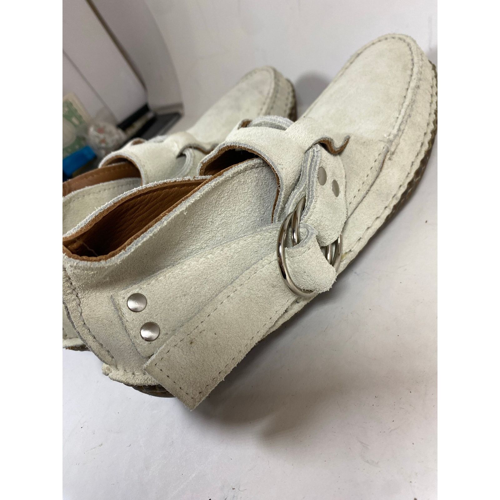 Quoddy Quoddy Suede Leather Boots White 9W Size US 9 / IT 39 - 4 Thumbnail