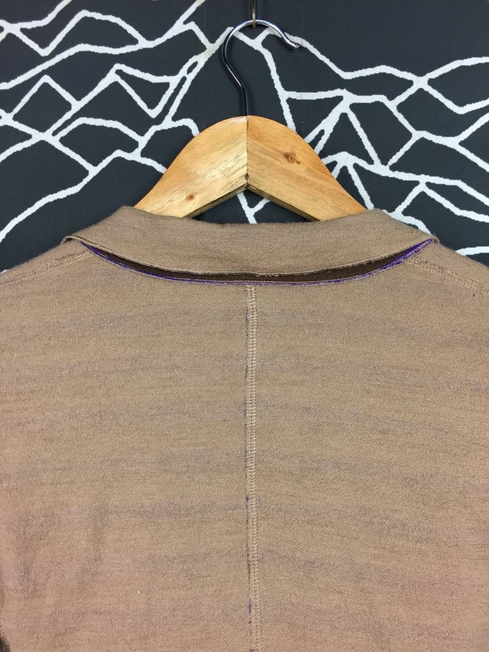 Vintage Reversible Knit Blazer Jacket Solid Brown / Bold Purple Size S / US 4 / IT 40 - 7 Thumbnail