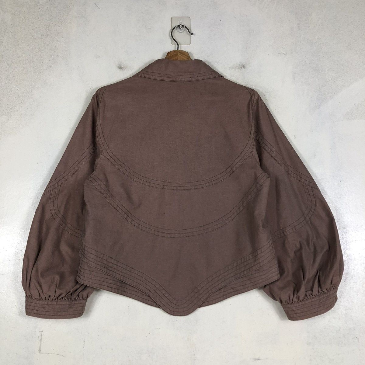 Issey Miyake 📌CROPPED BIKER JACKET DOUBLE LAYER TSUMORI CHISATO Size US M / EU 48-50 / 2 - 10 Thumbnail