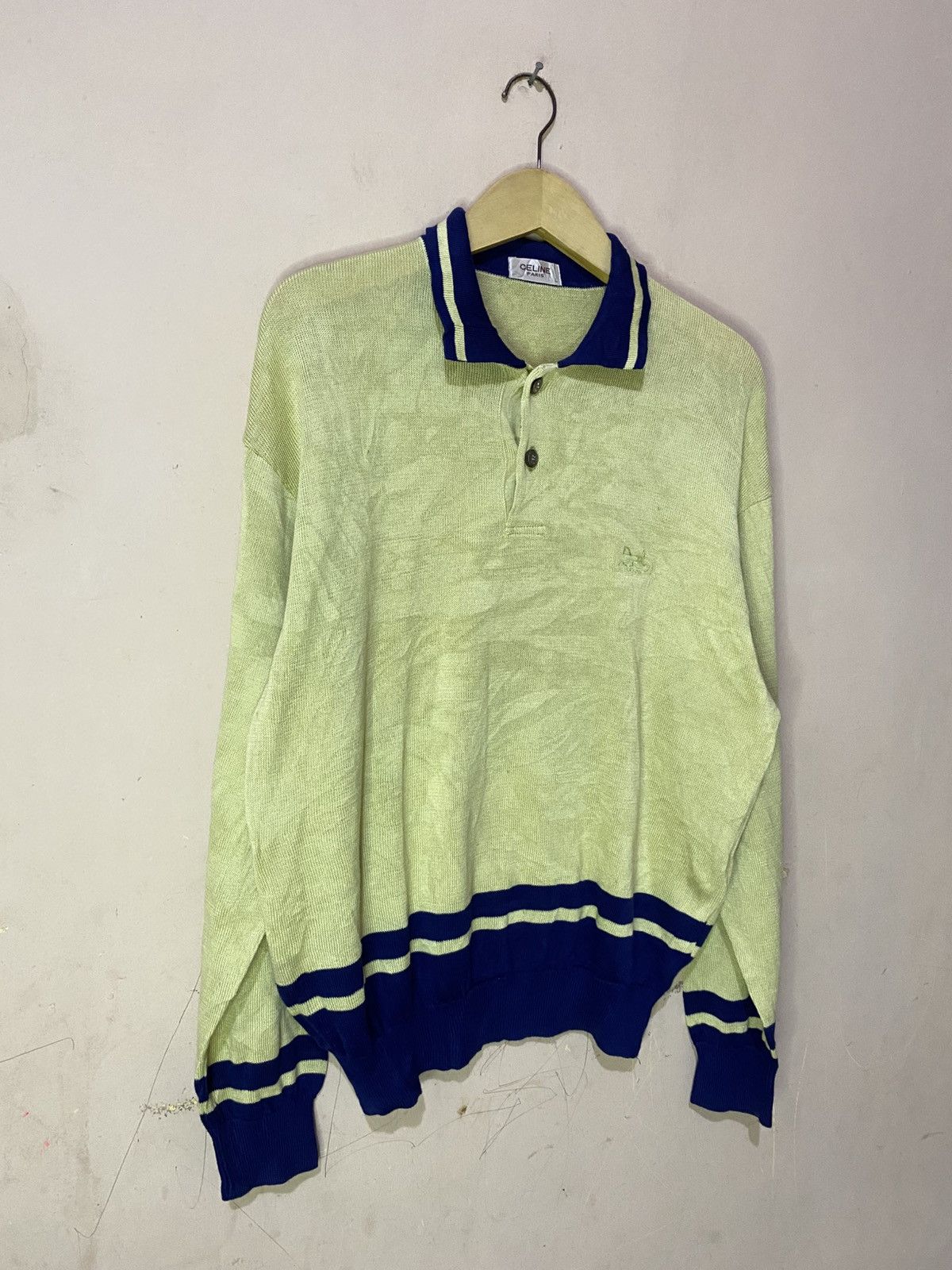 Celine 90s Celine Hedi Slimane Era Long Knitted Wool Size US L / EU 52-54 / 3 - 2 Thumbnail