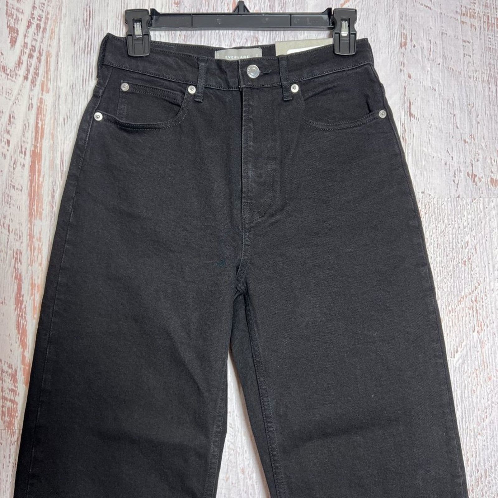 Everlane Everlane Way High Straight Jean Black Size 30 Size 30" / US 8 / IT 44 - 8 Thumbnail