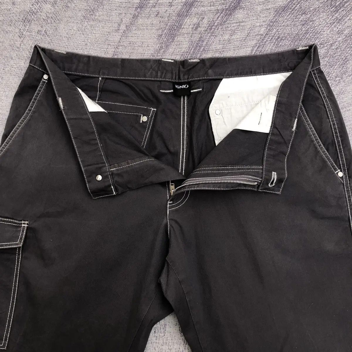 Japanese Brand × Vintage Black Carpenter Cargo Trousers With 5 Pocket Size US 37 - 6 Thumbnail